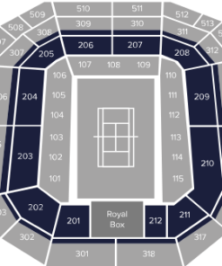 tennis court seating layout
