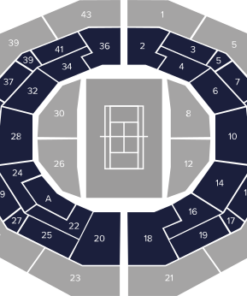 disposizione dei posti a sedere sul campo da tennis