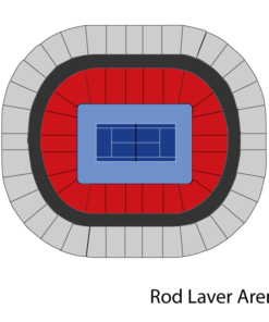 Rod Laver Arena olarak etiketlenmiş bir tenis stadyumunun şeması