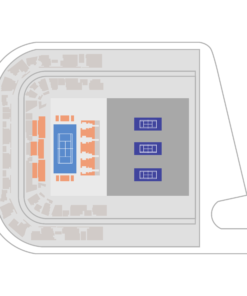 Rolex Paris Masters mit Hervorhebung der Premium-Bereiche „Gold“ und „Diamond“ rund um Centre Court.