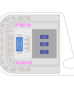 Rolex Paris Masters seating chart highlighting Category 2 zones around Centre Court.